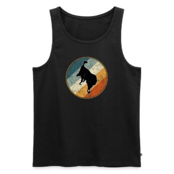Müritz Holidays - Men's Premium Organic Tank Top - black - Front - AI Model Male 178 light (178cm)