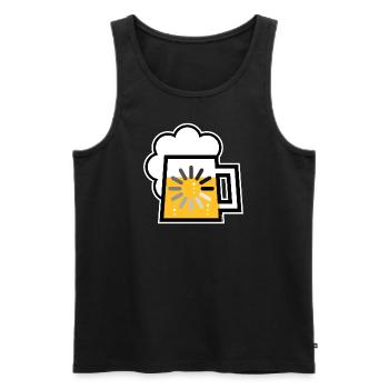Beer Loading (Drinking In Progress / | ) - Men's Premium Organic Tank Top - black - Front - AI Model Male 178 light (178cm)