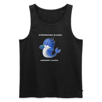 Sternzeichen Blauwal Aszendent Alkohol Wal - Männer Premium Bio Tank Top - Schwarz - Vorne - AI Model Male 178 light (178cm)