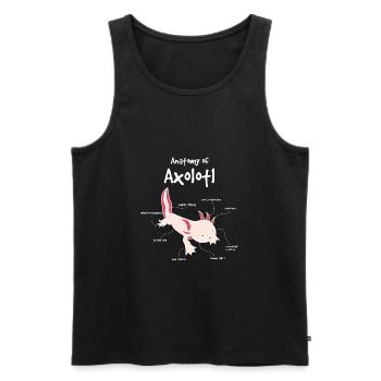 Axolotl anatomy - Men's Premium Organic Tank Top - black - Front - Michal (187cm)