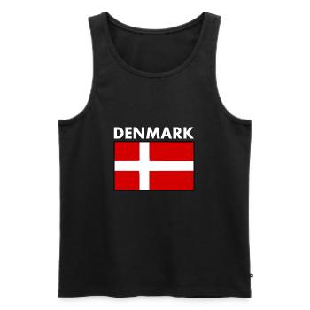 Denmark - Men's Premium Organic Tank Top - black - Front - AI Model Male 178 light (178cm)