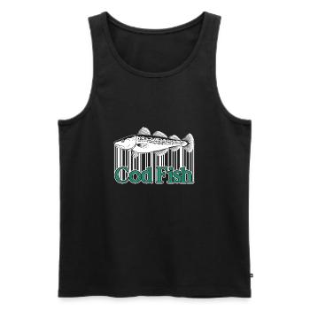 Cod Fish Cod Fish Vintage - Men's Premium Organic Tank Top - black - Front - Michal (187cm)