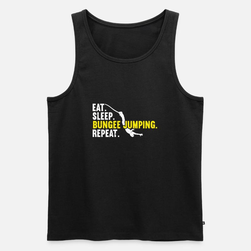 Bungee-Jump Bungee-Jumping - Männer Premium Bio Tank Top - Schwarz