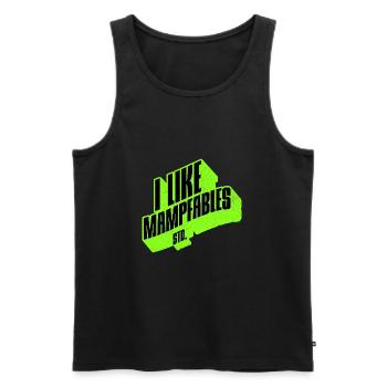 I like Mampfables - Lebe gesund im Geiste - Männer Premium Bio Tank Top - Schwarz - Vorne - AI Model Male 178 light (178cm)