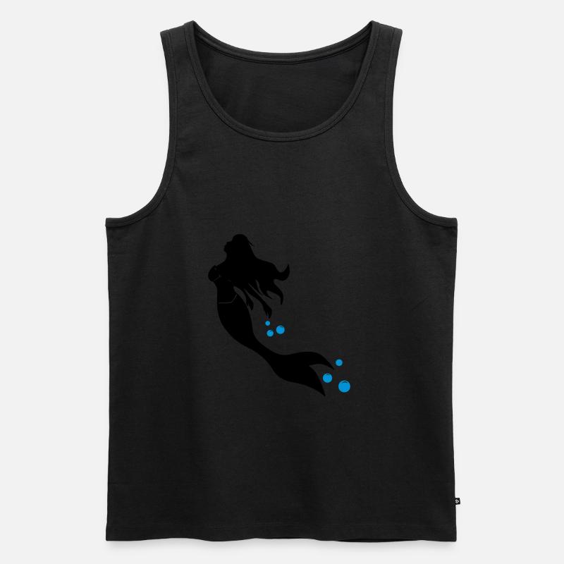 Meerjungfrau - Männer Premium Bio Tank Top - Schwarz