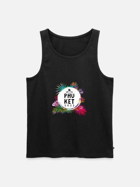 Phuket 2022 Bunt - Männer Premium Bio Tank Top - Schwarz