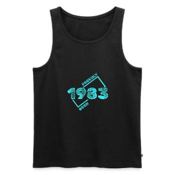1983 - Männer Premium Bio Tank Top - Schwarz - Vorne - Michal (187cm)