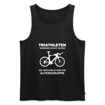 Triathletes - Men's Premium Organic Tank Top - black - Front - AI Model Male 178 light (178cm)