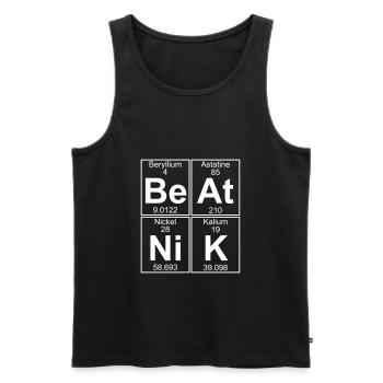 Be-At-Ni-K (beatnik) - Full - Men's Premium Organic Tank Top - black - Front - AI Model Male 178 light (178cm)