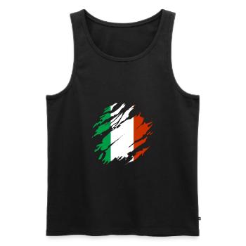 Italien Fahne Rom Italienisch Reise Urlaub - Männer Premium Bio Tank Top - Schwarz - Vorne - AI Model Male 178 light (178cm)