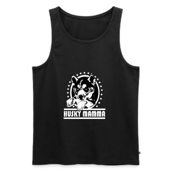 Husky mom - Men's Premium Organic Tank Top - black - Front - AI Model Male 178 light (178cm)