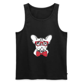 BULLDOG FRANÇAIS Sweet Frenchie Wilsigns - Débardeur bio Premium Homme - noir - Devant - Michal (187cm)