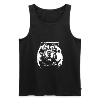CHOW chien chien Portrait Wilsigns - Débardeur bio Premium Homme - noir - Devant - Michal (187cm)