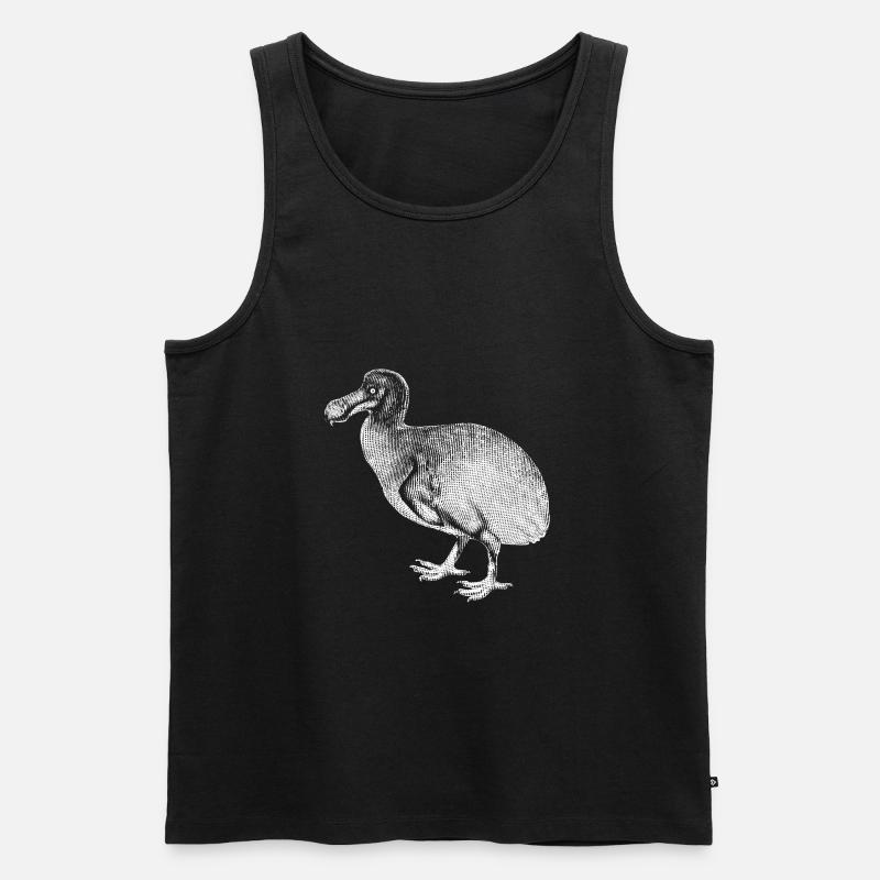 Dodo - white - Männer Premium Bio Tank Top - Schwarz