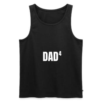 Dad Dad Daddy Daddy Kids 4 Math Gift - Men's Premium Organic Tank Top - black - Front - AI Model Male 178 light (178cm)
