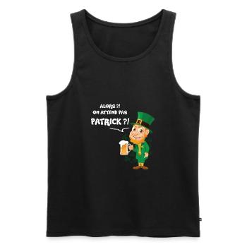 Saint Patrick Day - Débardeur bio Premium Homme - noir - Devant - AI Model Male 178 light (178cm)