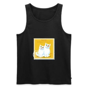 ITALIENISCHE POST - Männer Premium Bio Tank Top - Schwarz - Vorne - AI Model Male 178 light (178cm)