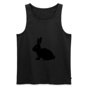 lapin 1 - Débardeur bio Premium Homme - noir - Devant - Michal (187cm)