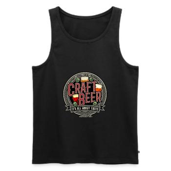 Craft Beer T Shirt Design für Biertrinker - Männer Premium Bio Tank Top - Schwarz - Vorne - Michal (187cm)