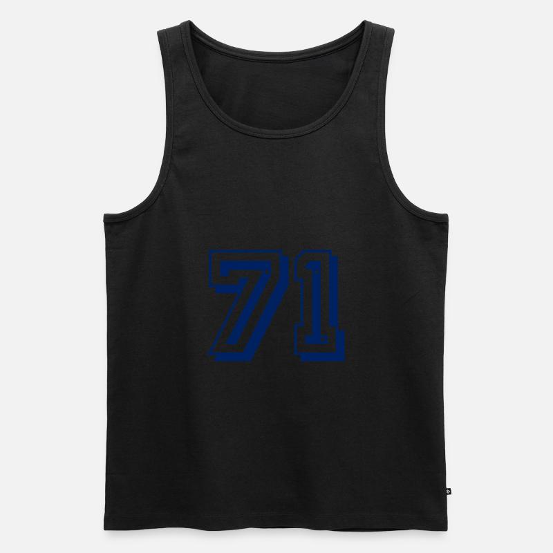 71 - Männer Premium Bio Tank Top - Schwarz
