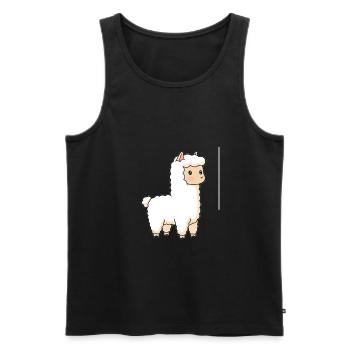 Llama lama alpaca - Men's Premium Organic Tank Top - black - Front - AI Model Male 178 light (178cm)