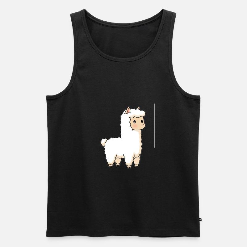 Llama lama alpaca - Männer Premium Bio Tank Top - Schwarz