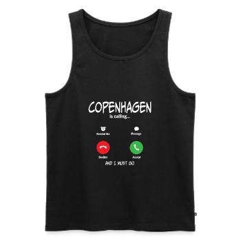 Copenhagen Geschenk Spruch Dänemark Nord - Männer Premium Bio Tank Top - Schwarz - Vorne - Michal (187cm)