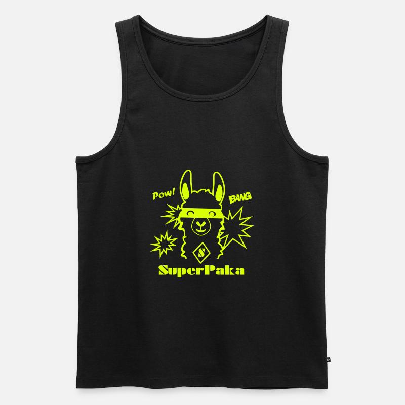 SUPER PAKA - Männer Premium Bio Tank Top - Schwarz