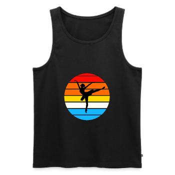 MÄDCHEN - Männer Premium Bio Tank Top - Schwarz - Vorne - Michal (187cm)