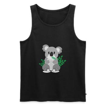 Koala - Men's Premium Organic Tank Top - black - Front - Michal (187cm)