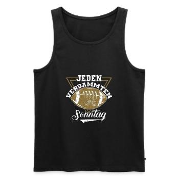 American Football Training Team Fan Women Geschenk - Männer Premium Bio Tank Top - Schwarz - Vorne - Michal (187cm)