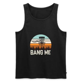 Disc golf Bang me - Männer Premium Bio Tank Top - Schwarz - Vorne - AI Model Male 178 light (178cm)