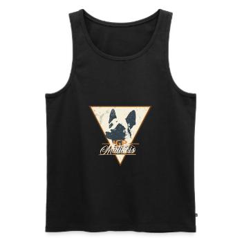 IGP Malinois Retro Vintage Grunge Shirt - Men's Premium Organic Tank Top - black - Front - AI Model Male 178 light (178cm)