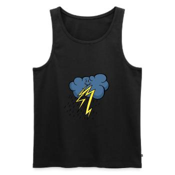 Thunderbolt - Men's Premium Organic Tank Top - black - Front - AI Model Male 178 light (178cm)