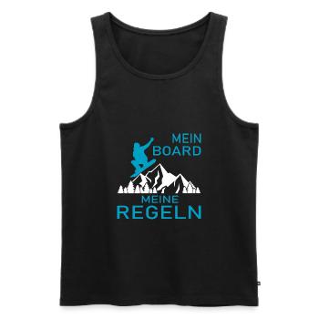 Snowboard Snowboarder - Männer Premium Bio Tank Top - Schwarz - Vorne - Michal (187cm)