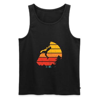 Wall Climbing Rock Climbing - Men's Premium Organic Tank Top - black - Front - AI Model Male 178 light (178cm)