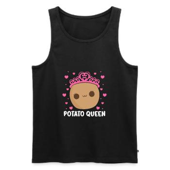 Potato Queen – Potato Squad Yam Teter Potato Lover - Männer Premium Bio Tank Top - Schwarz - Vorne - AI Model Male 178 light (178cm)