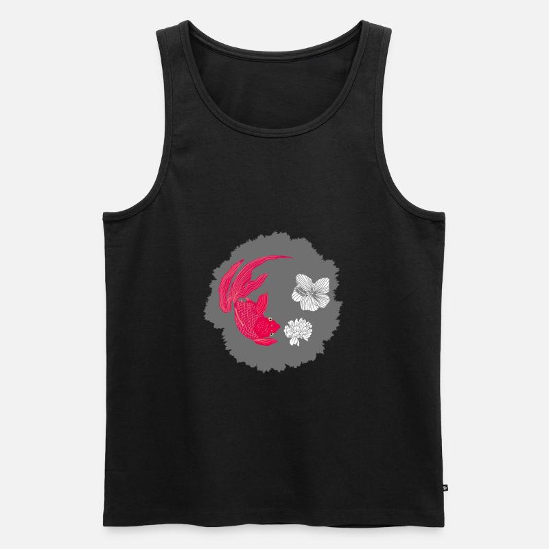 Fisch - Männer Premium Bio Tank Top - Schwarz