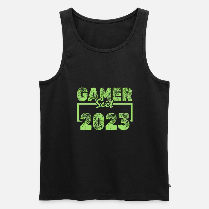 2023 - Männer Premium Bio Tank Top - Schwarz