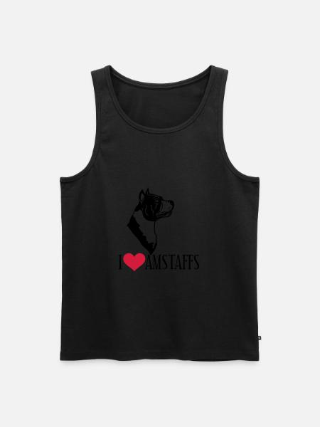 americanstaffy0d - Men's Premium Organic Tank Top - black