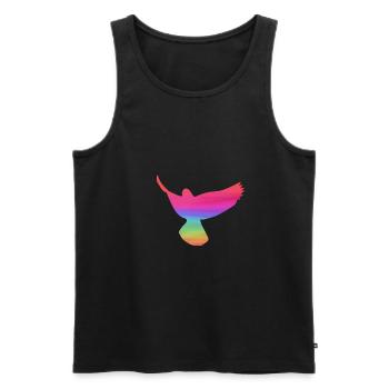 pigeons,deaf,birds,rainbows,colorful,graffiti, - Men's Premium Organic Tank Top - black - Front - AI Model Male 178 light (178cm)