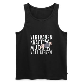 Voltigieren Voltigiererin Pferdesport Geschenk - Männer Premium Bio Tank Top - Schwarz - Vorne - Michal (187cm)