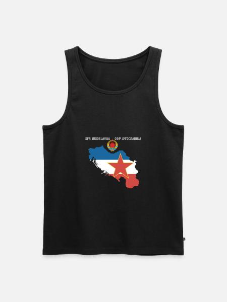 Yugoslavia SFRJ Jugo Kosovo Geschenk Tito - Männer Premium Bio Tank Top - Schwarz