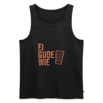 Ei gude wie Apfelwein Äppelwoi Hessisch Hessen - Männer Premium Bio Tank Top - Schwarz - Vorne - Michal (187cm)