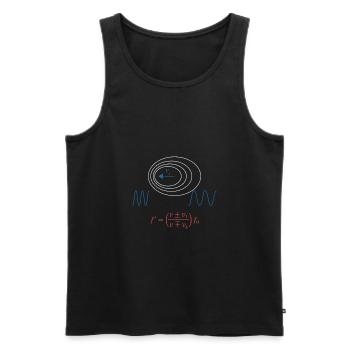 Physics Doppler Effect Gift Physicist Wave - Men's Premium Organic Tank Top - black - Front - AI Model Male 178 light (178cm)