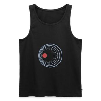 Arbre Doppler effet cadeau physicien physique - Débardeur bio Premium Homme - noir - Devant - AI Model Male 178 light (178cm)