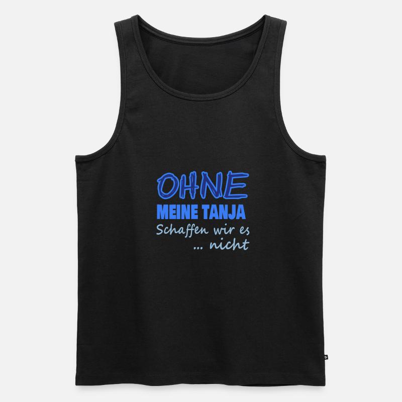 Heldin tanja - Männer Premium Bio Tank Top - Schwarz