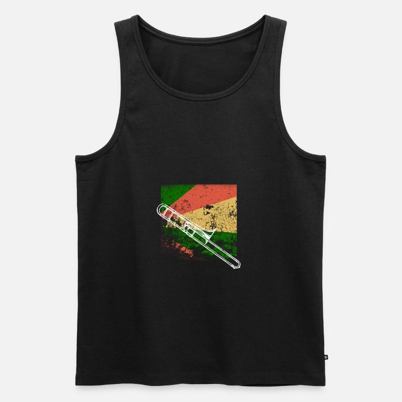 posaune - Männer Premium Bio Tank Top - Schwarz