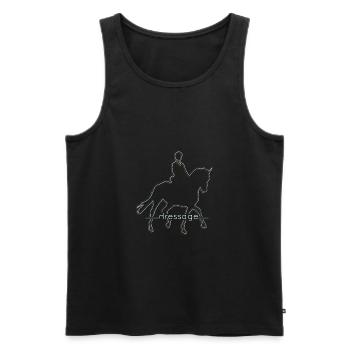 Dressage dressage dressage. Equestrian gift - Men's Premium Organic Tank Top - black - Front - Michal (187cm)