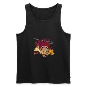 Waldhorn Horn Instrument French horn - Männer Premium Bio Tank Top - Schwarz - Vorne - Michal (187cm)